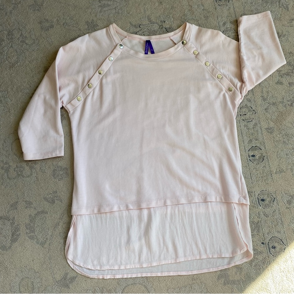 Seraphine Maternity Nursing Top Small Light Pink Layered